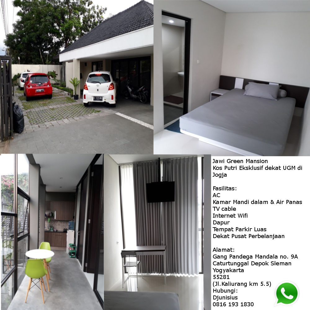 Jual kost eksklusif jogja puri kanindya